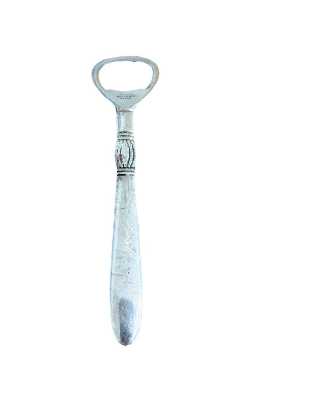 VTG Stainless Bottle opener Karen Japan Solid 5.5” 3oz